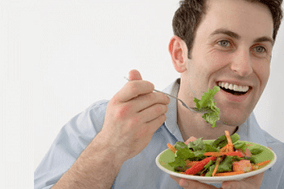 valgyti daržovių salotas prostatito gydymo metu
